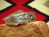 Antique Arrows Applique Cuff Bracelet w/Sq. Green TQ c.1935～