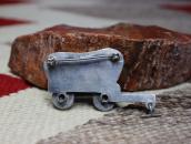 Vintage Zuni Multi-Stone Inlay Covered Wagon Pin  c.1940～