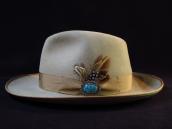 Vintage Navajo Silver Concho Pin w/Gem Turquoise  c.1945～