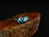 Vintage Zuni "Dishta Style" Turquoise Inlay Ring  c.1970～