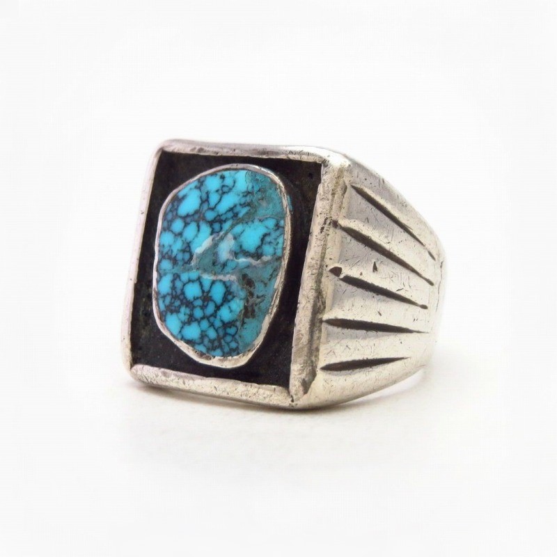 【Fred Thompson】Navajo High Grade No.8 Turquoise Ring c.1955～