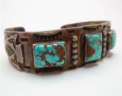 Antique Navajo Cuff Bracelet with Square #8 c.1930