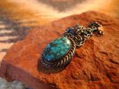 Vintage Navajo SpiderWeb Turquoise Fob Necklace  c.1945～