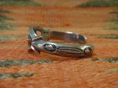 Antique Navajo Stamped Cast Silver Cuff Bracelet  c.1930～