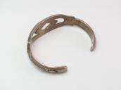 Antique Navajo Stamped Cast Silver Cuff Bracelet  c.1930～