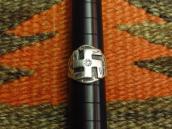 Antique 【R.S. DAVIS】 卍 Applique Silver CigarBand Ring c.1930