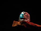 Vintage Thunderbird Patched Ring with Turquoise