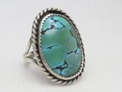 Vintage Navajo Number Eight Turquoise Silver Ring  c.1950