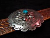 Concho Buckle with Morenci Turquoise  c.1960