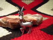 【UITA6】 Antique Navajo Antelope Shape Silver Pin  c.1940