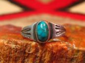 Antique Early Navajo Stamped Silver Narrow Ring w/TQ c.1915～