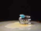 Vintage【Maisel's】Coiled Snake Silver Ring /Turquoise c.1945～