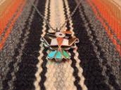Vintage Zuni Inlay Thunderbird/Hopibird Fob Necklace c.1950～