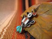 Vintage Zuni Inlay Thunderbird/Hopibird Fob Necklace c.1950～