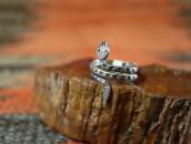 Vintage【Maisel's】Coiled Rattlesnake Silver Ring w/Tag c.1940