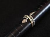 Vintage【Maisel's】Coiled Rattlesnake Silver Ring w/Tag c.1940