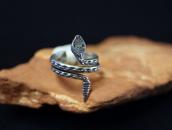 Vintage【Maisel's】Coiled Rattlesnake Silver Ring w/Tag c.1940