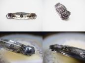 【Ganscraft】Atq Stamped & Repoused Coin Silver Pin  c.1930～
