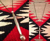 Vintage Heavy Silver Cross Fob Necklace  c.1950～
