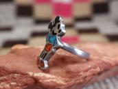 OLDPAWN Zuni Chip Inlay 『Mickey』 Silver Ring  c.1980
