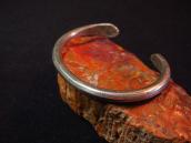 【Dyaami Lewis】 Acoma Double Snake Heads Narrow Silver Cuff M