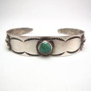 Antique Concho Repousse & Stamped Cuff Bracelet w/TQ c.1930～