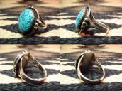 Vintage Ring with High Grade #8 Turquoise c.1940～