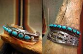 【Fred Thompson】 Navajo Vintage Cuff w/ Nine Stones  c.1960～
