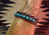 【Fred Thompson】 Navajo Vintage Cuff w/ Nine Stones  c.1960～