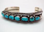 【Fred Thompson】 Navajo Vintage Cuff w/ Nine Stones  c.1960～