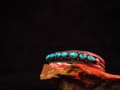 【Fred Thompson】 Navajo Vintage Cuff w/ Nine Stones  c.1960～