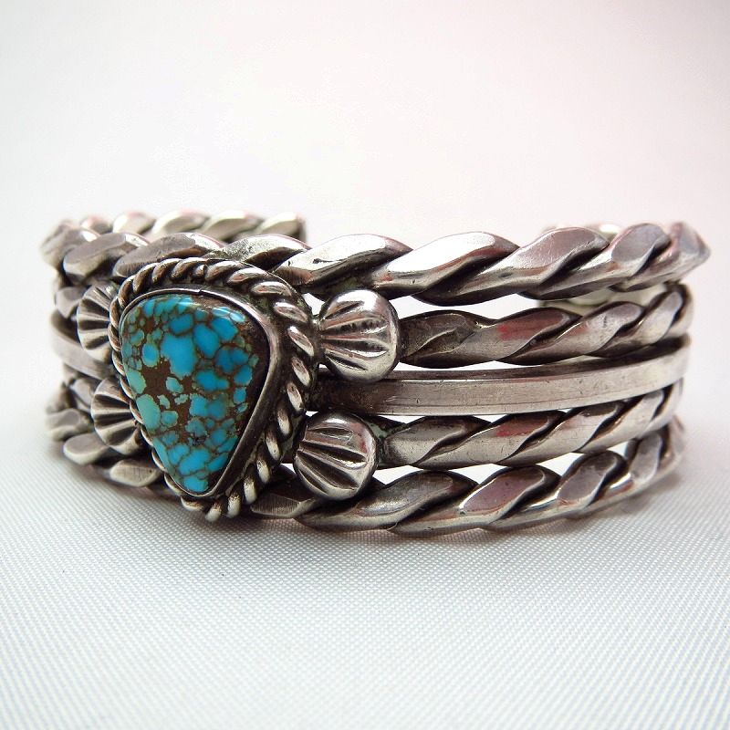 Vintage Twistedwire Cuff w/ Hi-Gr#8 Stone  c.1950～