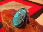 【Dan Simplicio】 Zuni Vintage Snake Patched Men's Ring c.1950