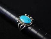 【UITA22】Vtg Navajo Hi-Grade Blue Gem Turquoise Ring  c.1950
