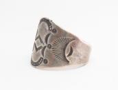 Antique Navajo Stamped Silver Early Tourist Ring  c.1915～