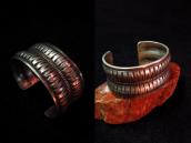 Dyaami Lewis Acoma Double Repoused Wide Cuff Bracelet  L