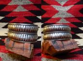 Dyaami Lewis Acoma Double Repoused Wide Cuff Bracelet  L