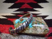 Dyaami Lewis Acoma Bias Filed Ingot Silver Cuff Bracelet  SM