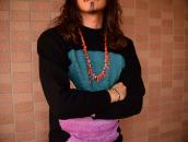 Old Single Strand Branch Coral & Turquoise Necklace  c.1975～