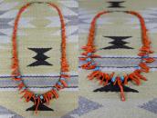Old Single Strand Branch Coral & Turquoise Necklace  c.1975～