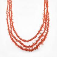 Old Kewa/Navajo Triple Strand Branch Coral Necklace c.1975～