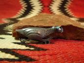 Antique Quail Shape Stamped Silver Small Pin  c.1940