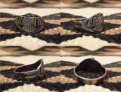 インディアン ビンテージ フレッド・ハービー 指輪 卍  スカッシュブロッサム ナジャネックレス レザークラフト