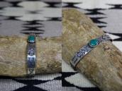 Atq Stamped T-birds Applique w/Green Turquoise Cuff  c.1930～