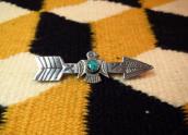 Antique Stamped Arrow & Thunderbird Silver Pin w/TQ  c.1930～