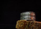 Al Somers Chisel Stamped Ingot Silver Wide Cuff Bracelet