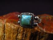 Atq Navajo Split Shank Silver Ring w/Sq. Turquoise  c.1940～