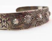 Antique Repoussé & Thunderbird Stamped Cuff Bracelet c.1930～