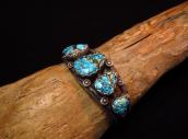 Vintage Navajo High Grade Number 8 Turquoise Row Cuff c.1950