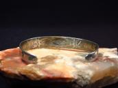 Antique Navajo 卍 Stamped Ingot Silver Cuff Bracelet  c.1925～